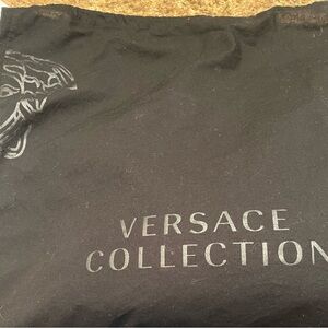Versace Black Leather Satchel
